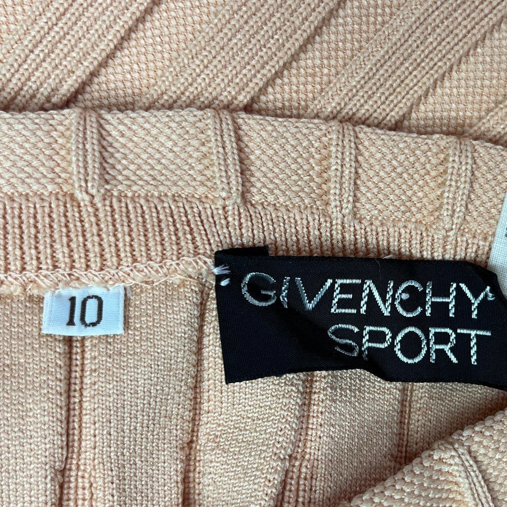 Vintage GIVENCHY Sport Cream Nylon Knit Skirt Women's Size 10 - Picture 2 of 6